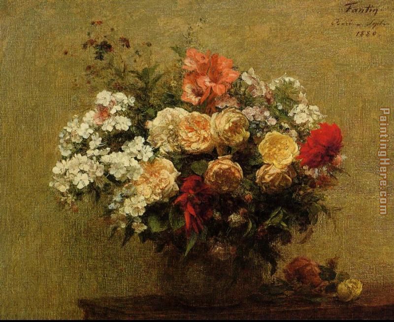 Summer Flowers painting - Henri Fantin-Latour Summer Flowers art painting